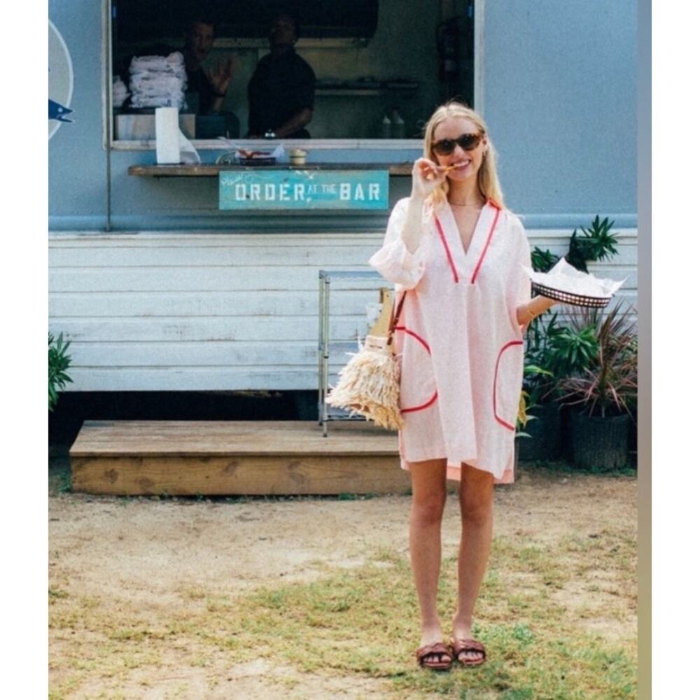 Tuckernuck Pomander Place Pink Salt Lizzie Coverup Sz. S - Picture 3 of 9